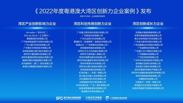 2022年度粤港澳大湾区创新力企业案例