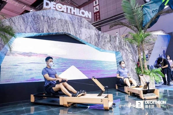 迪卡侬创新家具/健身器2合1生态设计多功能划船机全球首发