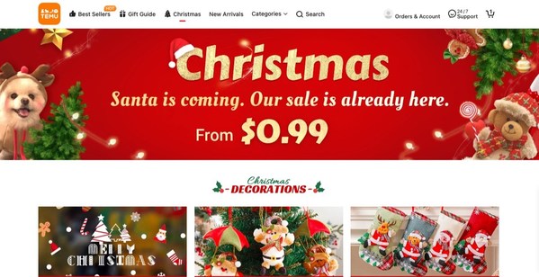 PDD Holdings-Backed Temu Offers Early Christmas Deals