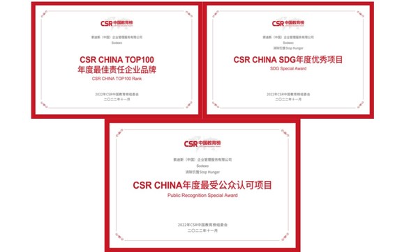 索迪斯荣获第六届CSR中国教育三项大奖