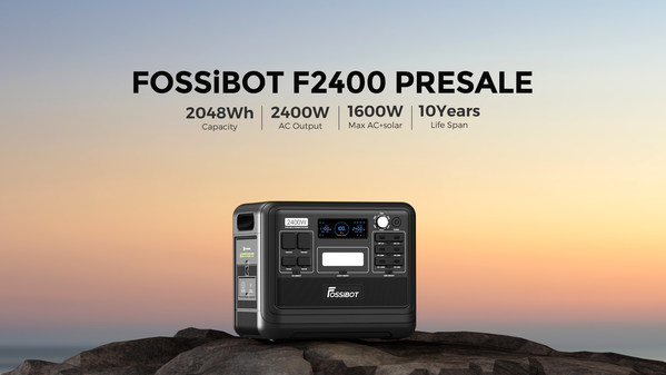 Fossibot Launches F2400 Solar Generator with 2400W High-power and Super Fast Charge
