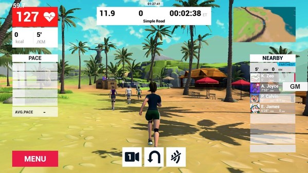 Immerse yourself in an online running race