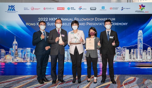信和置业在香港管理专业协会的2022年香港可持续发展奖中，获颁发「香港可持续发展大奖（大机构组别）」。