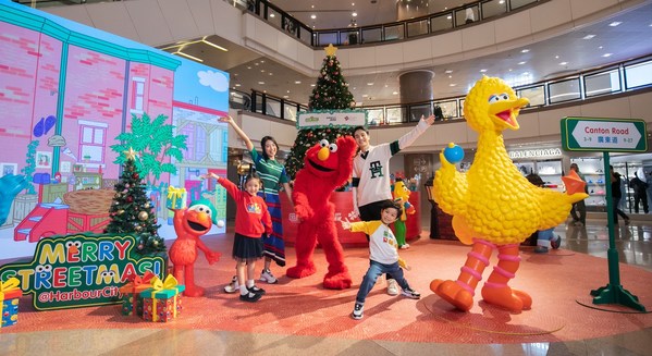 Hong Kong's Harbour City partners with Sesame Street and British artist Jon Burgerman to conjure holiday cheer with playful decorations and artworks