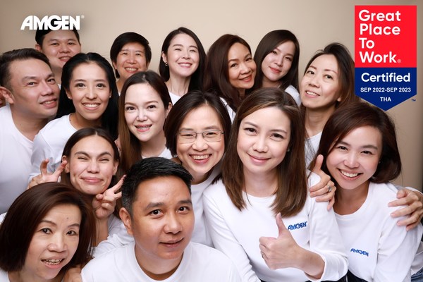 AMGEN THAILAND ACHIEVES FIRST-EVER GREAT PLACE TO WORK® CERTIFICATION FOR 2022-2023