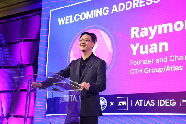 Raymond Yuan, Founder and Chairman of CTH Group and Atlas, gave welcome address at MiamiWeb3 Summit