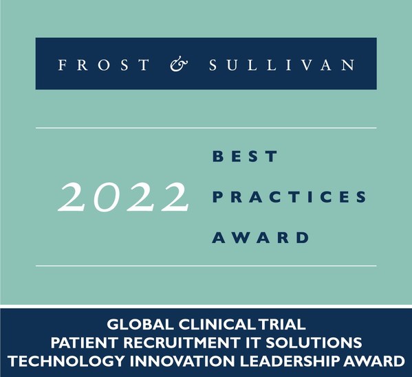 TrialWire Awarded by Frost & Sullivan for Innovative Clinical Trial Patient Recruitment Technology Platform
