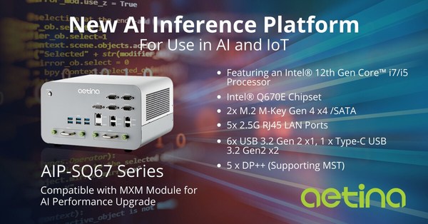 Aetina Launches New AI Inference Platforms with High Performance and Expandability for Use in AI and Computer Vision