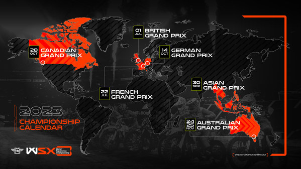 SX Globalが6つのFIMスーパークロス世界選手権イベントの2023年暫定カレンダーを発表