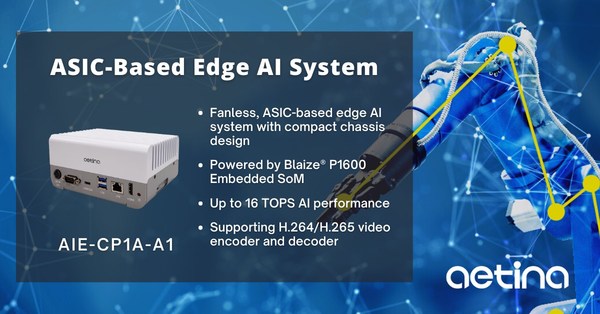 Aetina Launches New ASIC-Based Edge AI System Powered by Blaize
