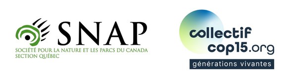 SNAP Québec 和 Collectif COP15 標誌