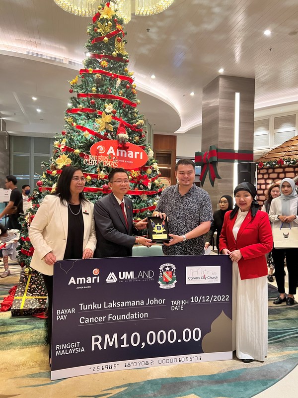 AMARI JOHOR BAHRU'S 5-SENSES CHRISTMAS CAMPAIGN RAISES RM10,000 FOR CHARITY