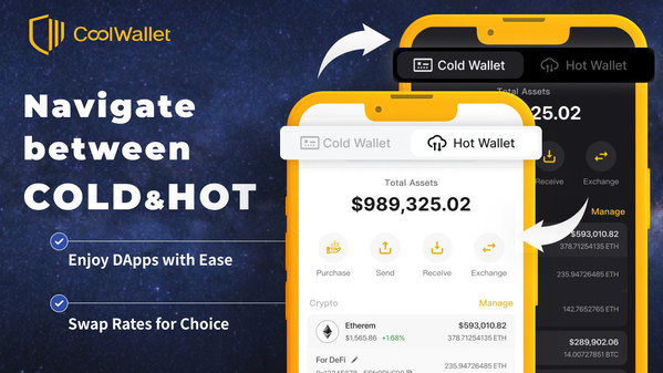 CoolWallet應用宣布推出CoolWallet HOT錢包，幫助加密貨幣新手實現安全的自我保管，只需輕點按鈕即可從冷存儲切換到熱存儲