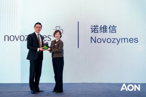诺维信中国区组织和人员发展负责人解再暖（右一）代表公司领奖