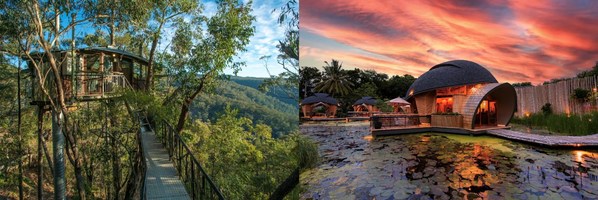 （图左：澳大利亚的“树屋”；图右：泰国华欣的“近沙滩”）