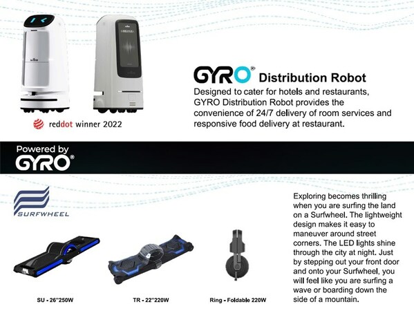 GYRO launches Distribution Robot, Surfwheel and GYROOR X3 at 2023 CES