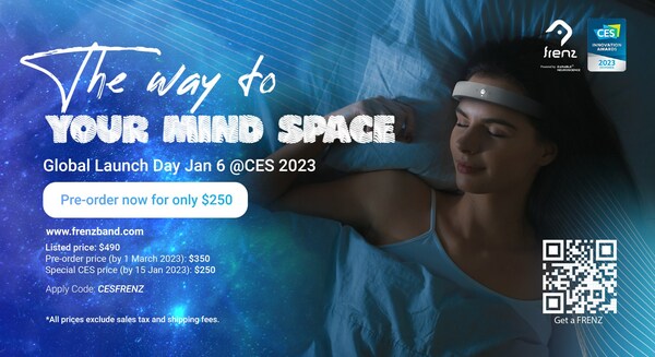 Earable(R) Disrupts Sleep Tech with FRENZ(TM) Brainband Global Launch Event at CES 2023