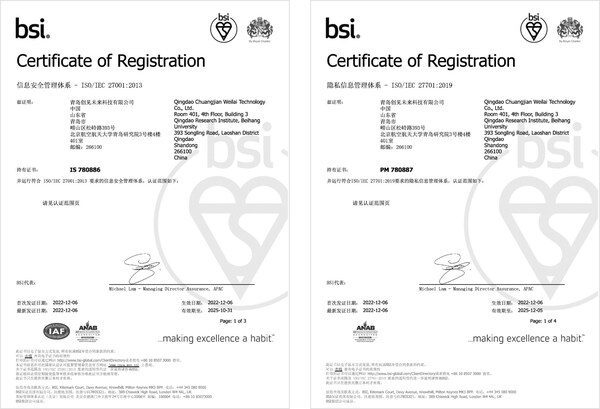 BSI为PICO颁发ISO/IEC 27001和ISO/IEC 27701认证证书