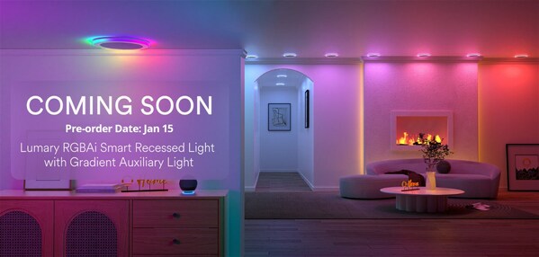 Leading in Smart lighting Industry, Lumary Launches the World's First Smart RGBAI Recessed Light