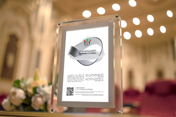 Government of Sharjah Honours Partners With NFT Plaque Using SBT Technology for their Support at GITEX Global 2022, becomes world’s first to do so