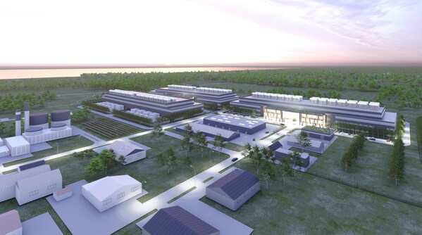 A rendering of Prime's 124-megawatt data center campus in Saeby, Denmark.
