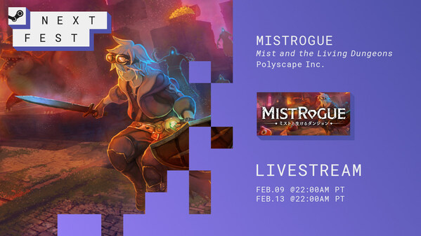 Realtime-Dungeon-Generating Action Rogue-like game 'MISTROGUE: Mist and the Living Dungeons' is Coming to Steam Next Fest