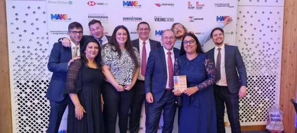 Briggs wins "National Manufacturing Award 2022" at Make UK, UK's leading Manufacturer's Organization
