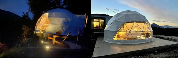 （左：【新西兰】穹顶小屋；右：【南非】星空圆顶屋）