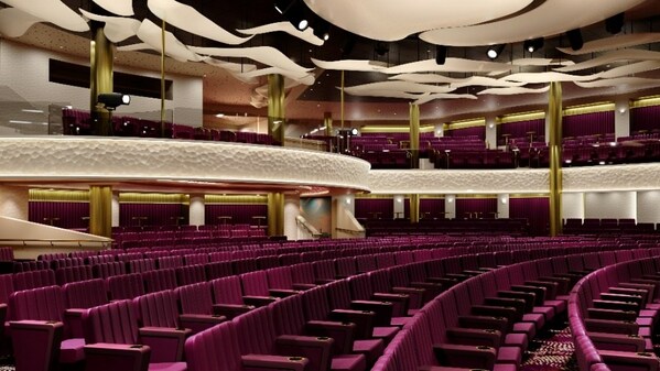 爱达邮轮首艘国产新造大型邮轮双层千人大剧院