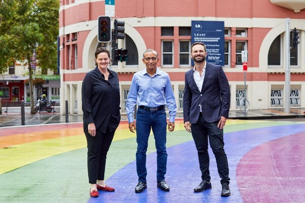 Left to right: Kate Wickett CEO of Sydney WorldPride, Kumar Venkatasubramanian Senior Vice President & General Manager of P&G Australia & New Zealand and Albert Kruger CEO of Sydney Gay and Lesbian Mardi Gras.