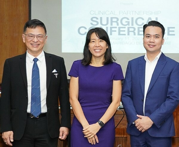 Readying for the conference, (from left) FPH CEO Dr. Timothy Low, surgical oncologist Dr. Melissa Teo, and Dr. Alex E. Alegrado, Medical Director of ARC Hospitals.