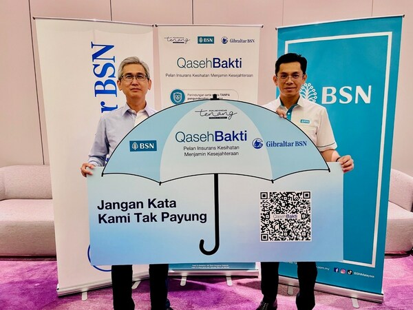 (from the left) Lee Kok Wah, Chief Executive Officer of Gibraltar BSN and Jay Khairil, Chief Executive of Bank Simpanan Nasional at the launch of Qaseh Bakti