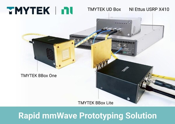 TMYTEK and NI announced a rapid millimeter-wave prototyping solution that integrates the NI Ettus USRP X410 and TMYTEK UD Box 5G frequency converter with BBox 5G beamformers.
