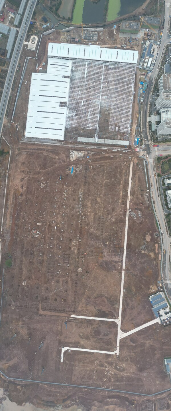 Aerial view of Jinhua facility, shot on February 6, 2023