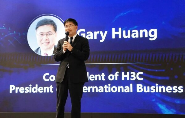 Gary Huang, Co-president and President of International Business ofH3C, delivers the opening speech at the Partner Forum of H3C NAVIGATE 2023 International Business Summit.