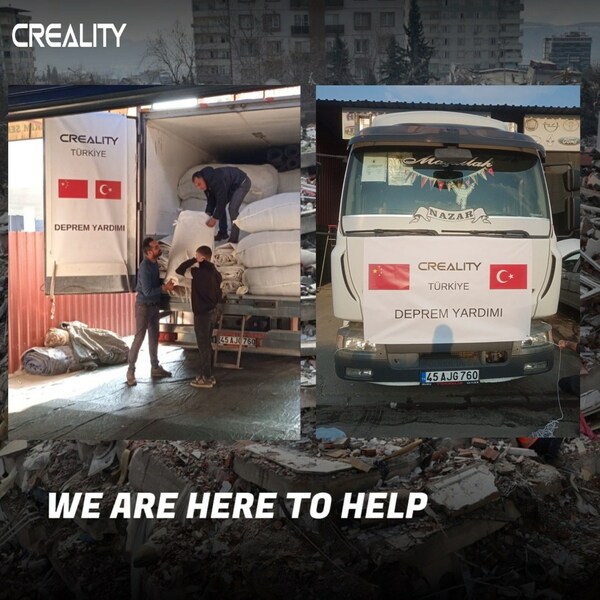 Creality Donates Emergency Supplies to Turkish Earthquake Relief Efforts