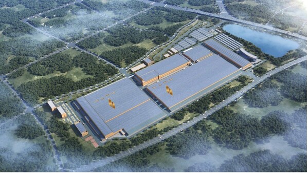 纽顿中国零部件供应链超级工厂鸟瞰效果图