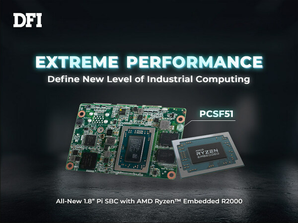 DFI、産業アプリケーション向けに高い処理能力が特徴の新しいPCSF51シングルボードコンピューターを発表