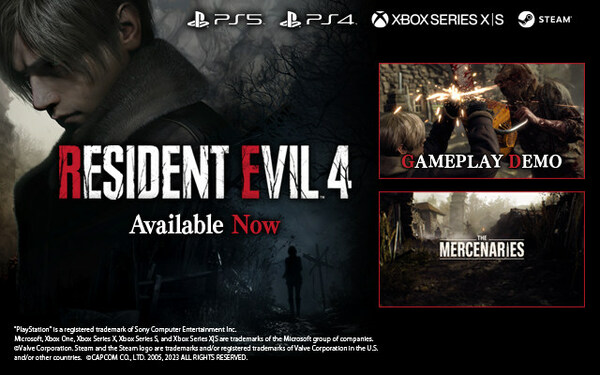 《Resident Evil 4》今天（3月24日）发售，现正发布免费体验版