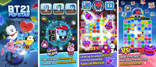 WEMADE PLAY - Mobile Puzzle Game 'BT21 Pop Star', Launching its Global Service