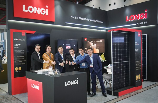 LONGi booth at Solartech Indonesia