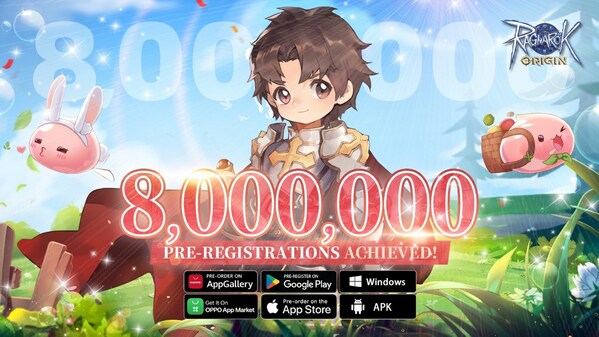 Ragnarok Origin achieved 8,000,000 pre-registration milestone! Official Launch to commence on April 6th, along with the release of ROO Ambassadors TVC!