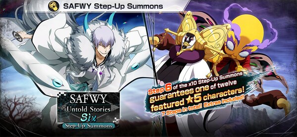 Bleach: Brave Souls will hold the Spirits Are Forever With You (SAFWY) collaboration campaign starting from Friday, March 31st, 2023. Users can look forward to the debut of SAFWY collaboration versions of Gin Ichimaru and Mayuri Kurotsuchi in the SAFWY Untold Stories: Six Step-Up Summons. Don't miss out on other limited-time in-game campaigns such as the Free SAFWY & CFYOW Summons where you can get one guaranteed 5 star character.