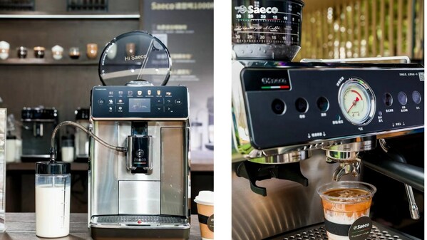 Saeco賽意咖「大意術家」全自動咖啡機和「得意之作」半自動咖啡機成為現場咖啡發燒友關注熱點
