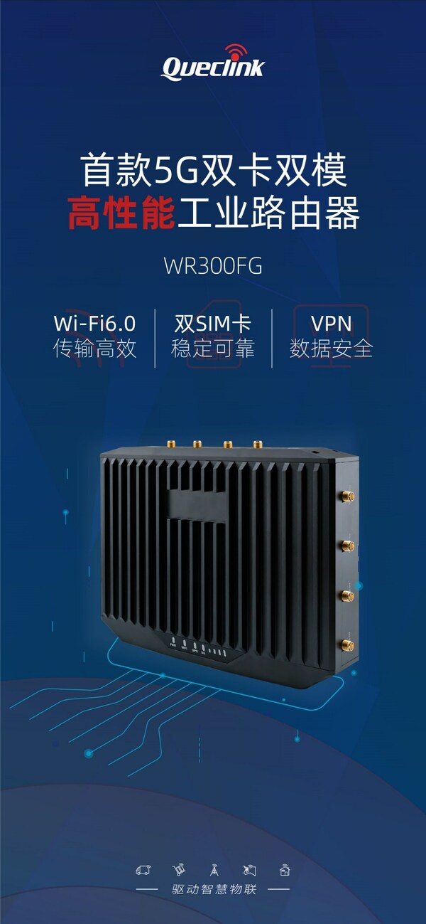 移为通信首款5G工业路由器WR300FG