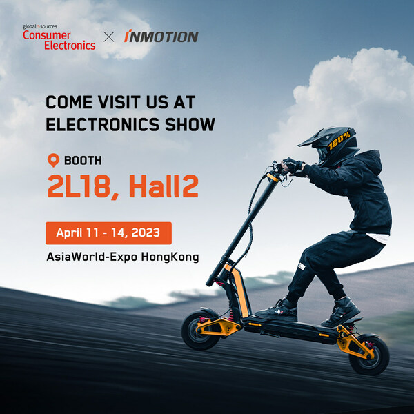 Inmotion will unveil a brand new ultra- high performance electric scooter Inmotion RS at the Global Source Consumer Electronics from April 11-14, 2023