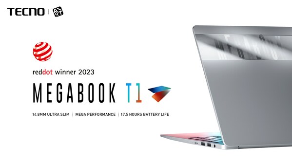 TECNO First Laptop MEGABOOK T1 Wins the Red Dot Award 2023
