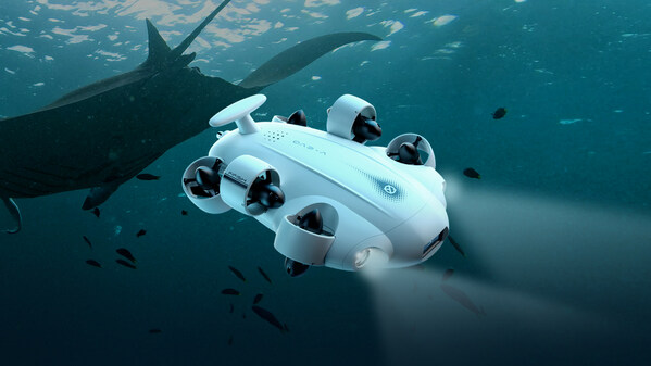 FIFISH V-EVO is the first underwater drone to feature a 4K 60 FPS camera and 360-degree omnidirectional movement, allowing explorers and filmmakers to capture stunning underwater moments in high-resolution video.