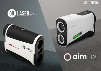 ㈱ゴルフゾンデカの新製品、「GOLFBUDDY aim L12」、「GB LASER lite2」のイメージ