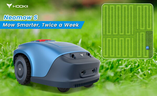 HOOKII Neomow S robotic lawn mower with parallel mowing provides a more efficient and effective way to deliver a neat lawn.